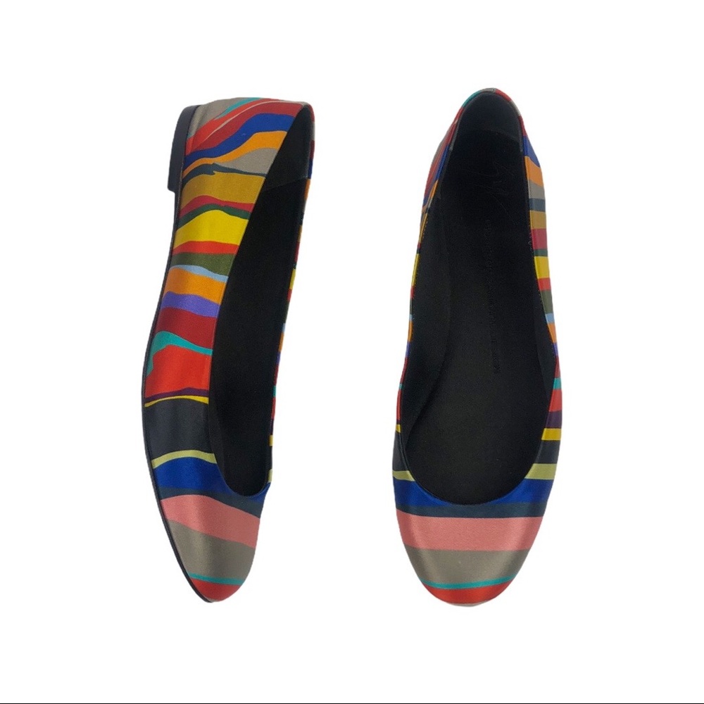 Giuseppe Zanotti Multicolor Satin Ballet Flats size 7.5